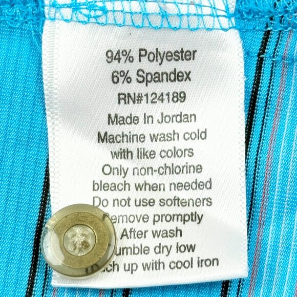 Kirkland Signature Men's Performance Striped Blue Polo Shirt Size XXL NWOT - Picture 8 of 10